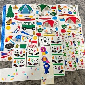 Colorful Camping and Sports Sticker Set mrs grossman 90’s